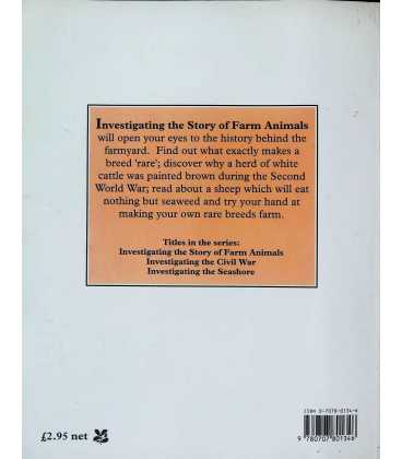 Investigating the Story of Farm Animals Back Cover