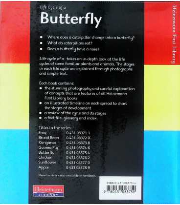 Life Cycle of a Butterfly Back Cover