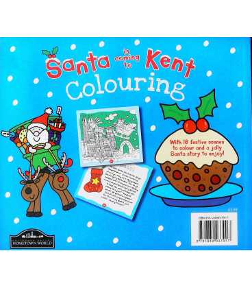 Santa is Coming to Kent Colouring Book Back Cover