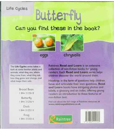 Life Cycles Butterfly Back Cover