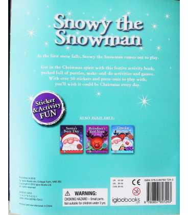 Snowy the Snowman Back Cover