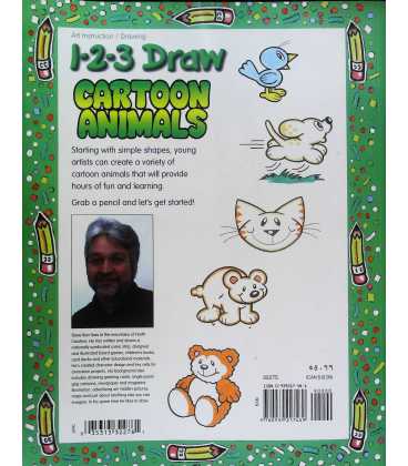 1-2-3 Draw Cartoon Animals Back Cover