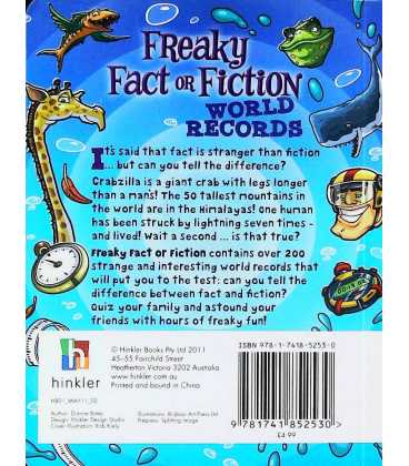 World Records, Freaky Fact or Fiction Back Cover
