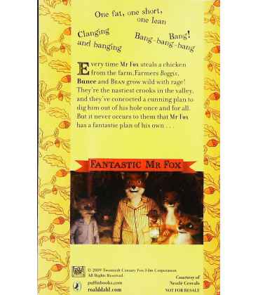 Fantastic Mr. Fox Back Cover