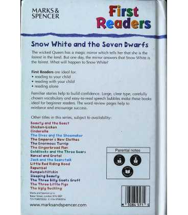 Snow White and the Seven Dwarfts Back Cover