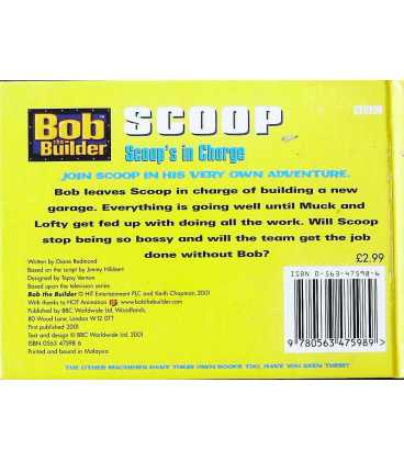 Scoop's in Charge (Bob the Builder) Back Cover