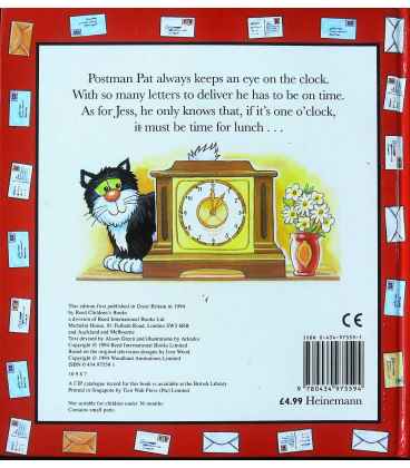 Tell the Time With Postman Pat Back Cover