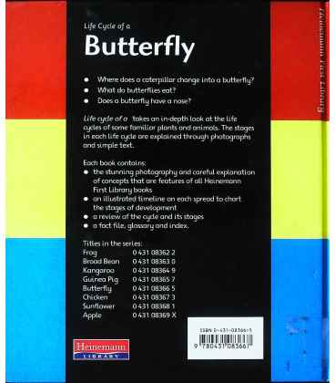 Life Cycle of a Butterfly Back Cover