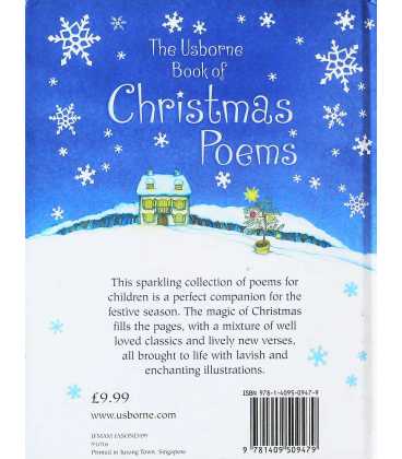 The Usborne Book of Christmas Poems (Usborne Poetry Books) Back Cover