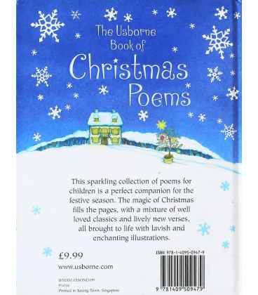 The Usborne Book of Christmas Poems (Usborne Poetry Books) Back Cover