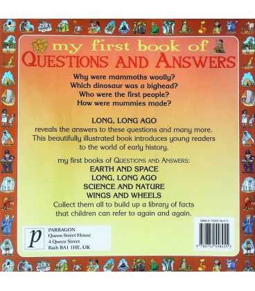My First Book of Questions and Answers about Long Long Ago Back Cover