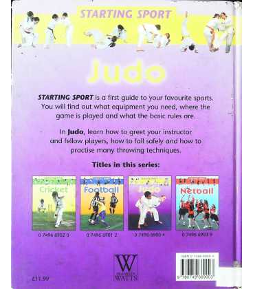 Judo (Starting Sport) Back Cover