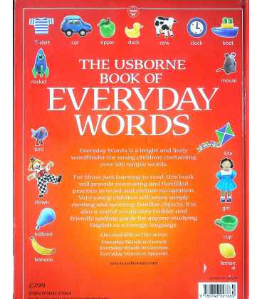The Usborne Book of Everyday Words Back Cover