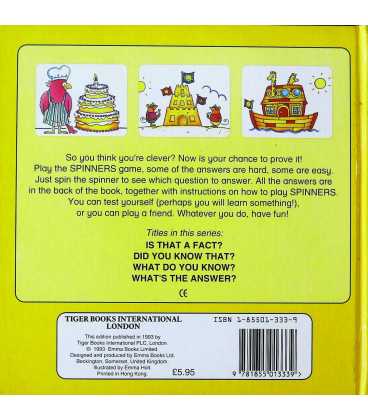 What's the Answer? Back Cover