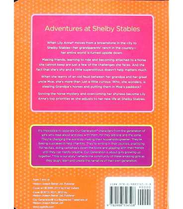 Adventures at Shelby Stables Back Cover