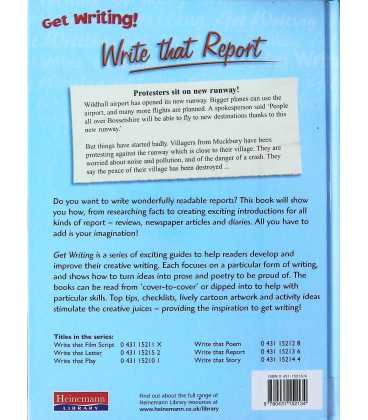 Write That Report (Get Writing!) Back Cover