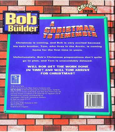 Bob the Builder: Christmas to Remember Back Cover