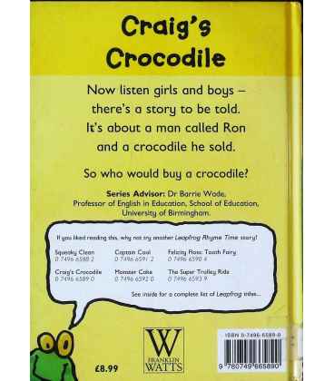 Craig's Crocodile (Leapfrog Rhyme Time) Back Cover