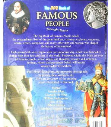 The Big Book of Famous People Back Cover
