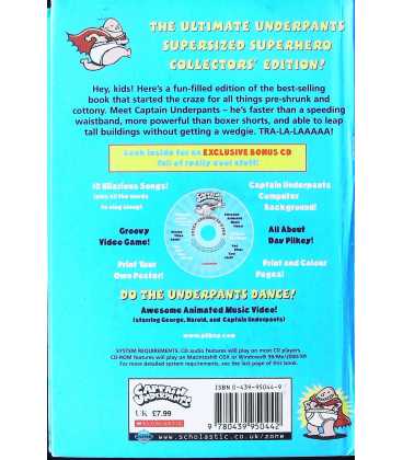 The Adventures of Captain Underpants Back Cover