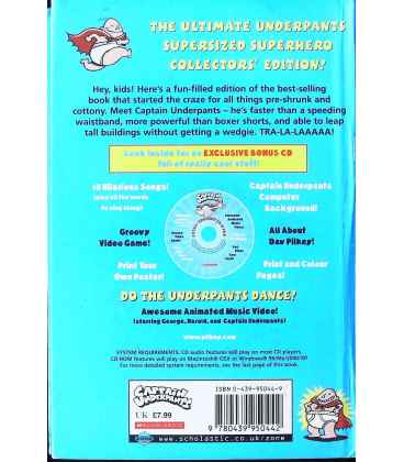 The Adventures of Captain Underpants Back Cover