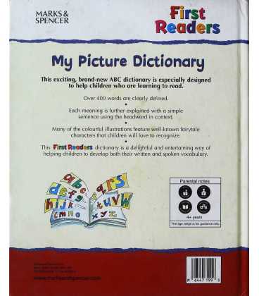 My Picture Dictionary (First Readers) Back Cover