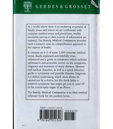 Compact Edition Family Medical Companion Back Cover