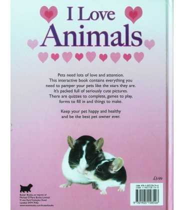 I Love Animals Back Cover
