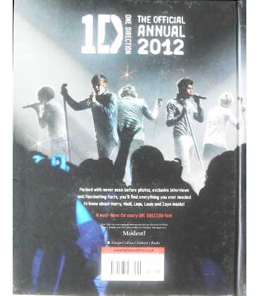 One Direction: The Official Annual 2012 Back Cover