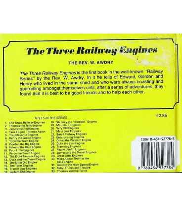 The Three Railway Engines Back Cover