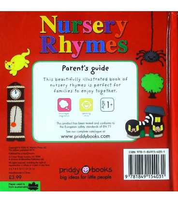 Nursery Rhymes Back Cover