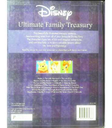 Disney Ultimate Family Treasury Back Cover