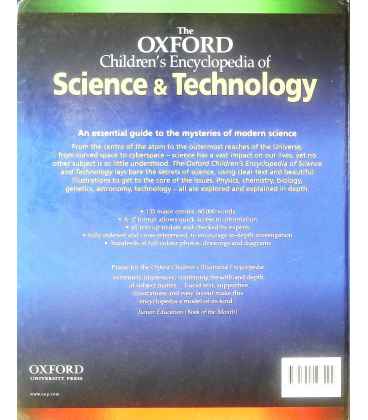 The Oxford Children's Encyclopedia of Science and Technology Back Cover