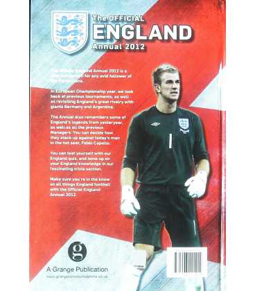 The Official England Annual 2012 Back Cover