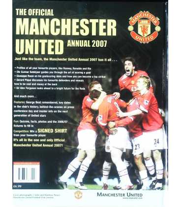 The Official Manchester United Annual 2007 Back Cover