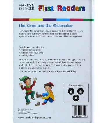 The Elves and the Shoemaker (First Readers) Back Cover