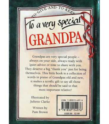 To a Very Special Grandpa Back Cover