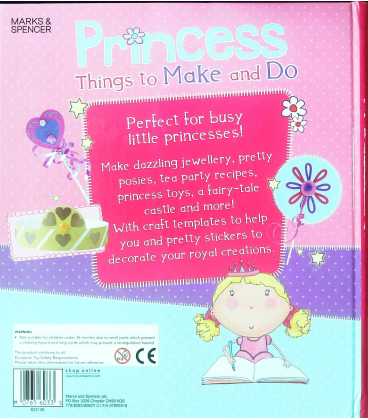 Princess Things to Make and Do Back Cover
