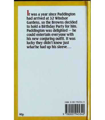 Paddington's Birthday Party Back Cover