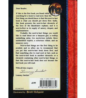 The Penultimate Peril (A Series of Unfortunate Events) Back Cover