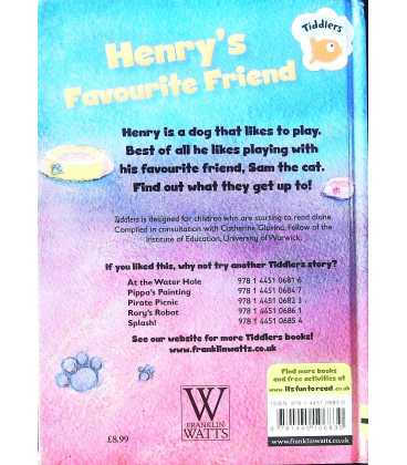 Henry's Favourite Friend Back Cover
