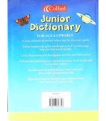 Junior Dictionary Back Cover