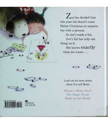 Zoe's Christmas List (Zoe and Beans) Back Cover