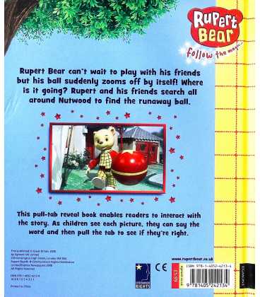 Rupert Bear and the Runaway Ball Back Cover