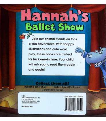Hannah's Ballet Show Back Cover