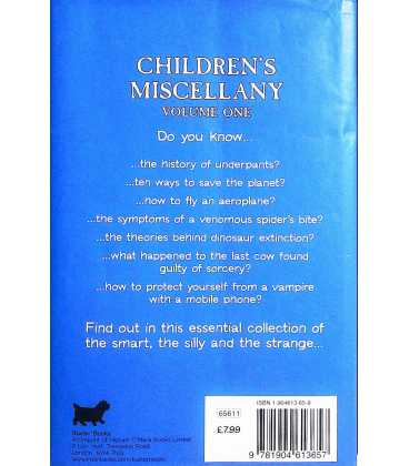 Children's Miscellany Volume 1 (Useless Information That's Essential to Know!) Back Cover