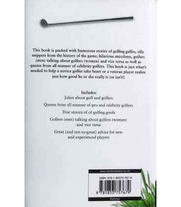 For the World's Best Golfer Back Cover