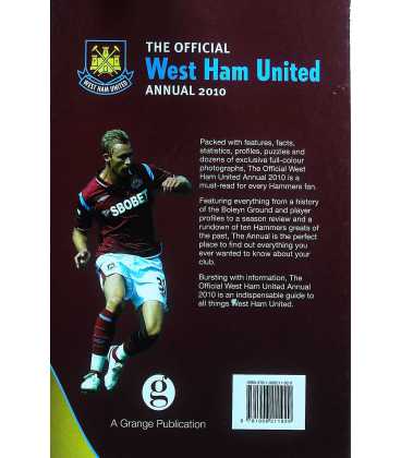 The Official West Ham United Annual 2010 Back Cover