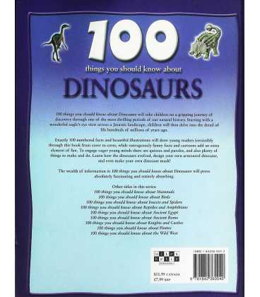 100 Things You Should Know About Dinosaurs Back Cover