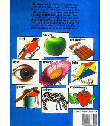 My Own Colour Dictionary Back Cover